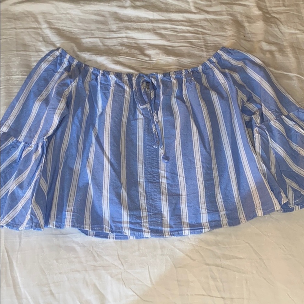 Blue/White Top